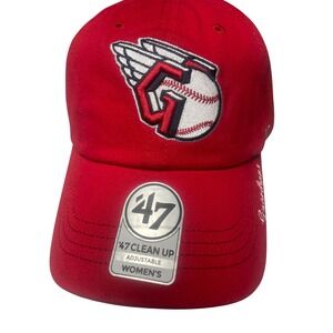 Cleveland Guardians 47 Brand Embroidered Clean Up Baseball Cap Women's OS